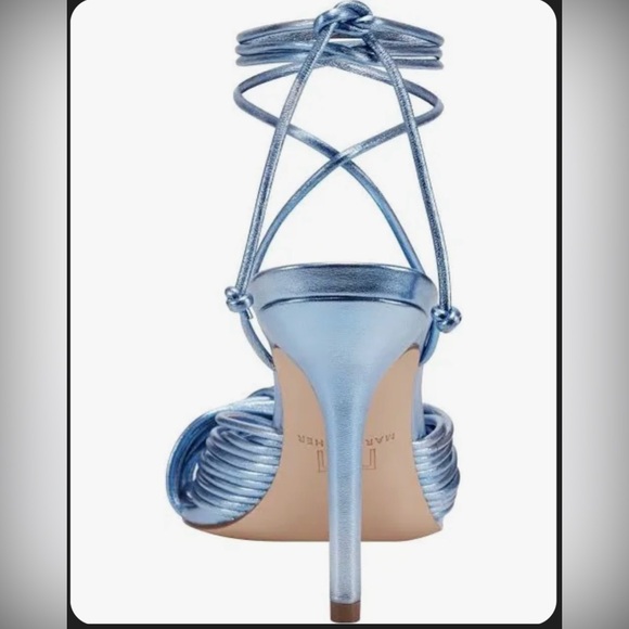 BRAND NEW Marc Fisher Brista Ankle Wrap Heeled Sandal- Light Blue Sz 7.5 - Picture 3 of 5